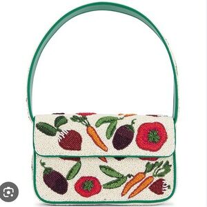NWOT STAUD Tommy Beaded Bag, Crudite